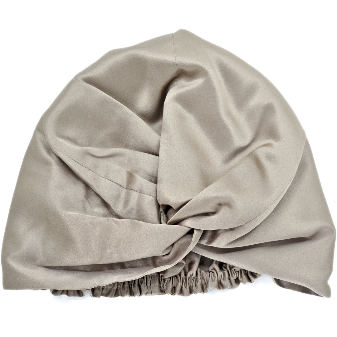 Turban Femme Pure Soie Café