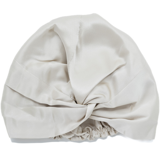 Turban Femme Pure Soie Champagne