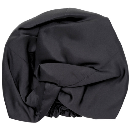 Turban Femme Pure Soie Noir