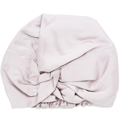 Turban Femme Pure Soie Vieux Rose