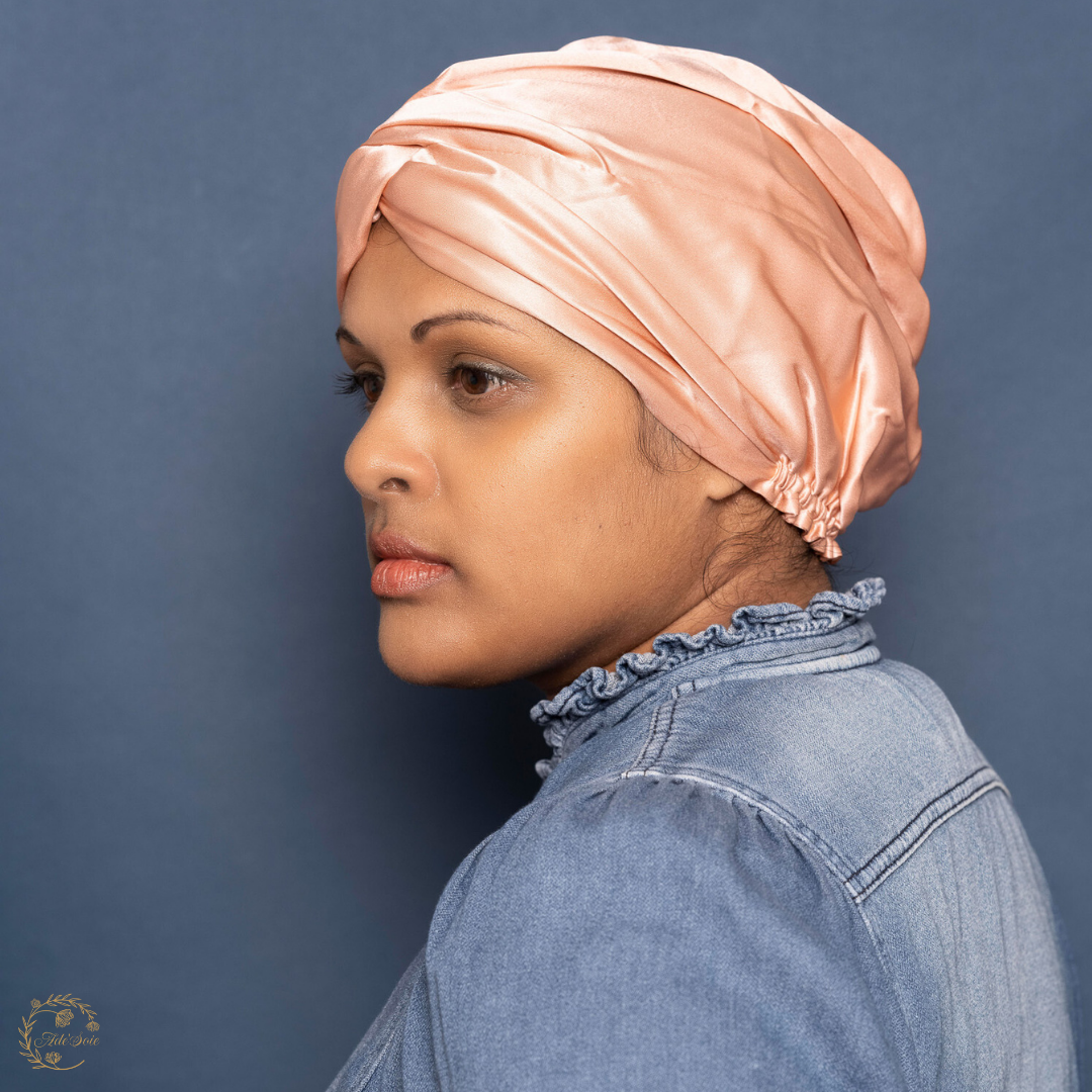 Turban Femme Pure Soie Rose Pink