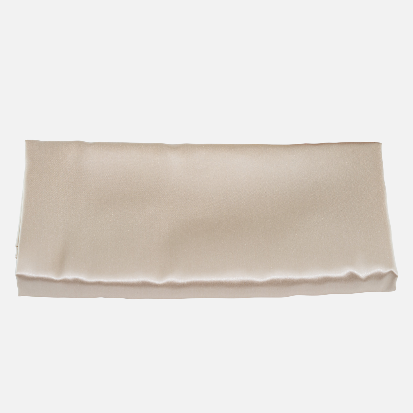 Taie d'oreiller en soie 22 Momme couleur champagne 65x65 pliée