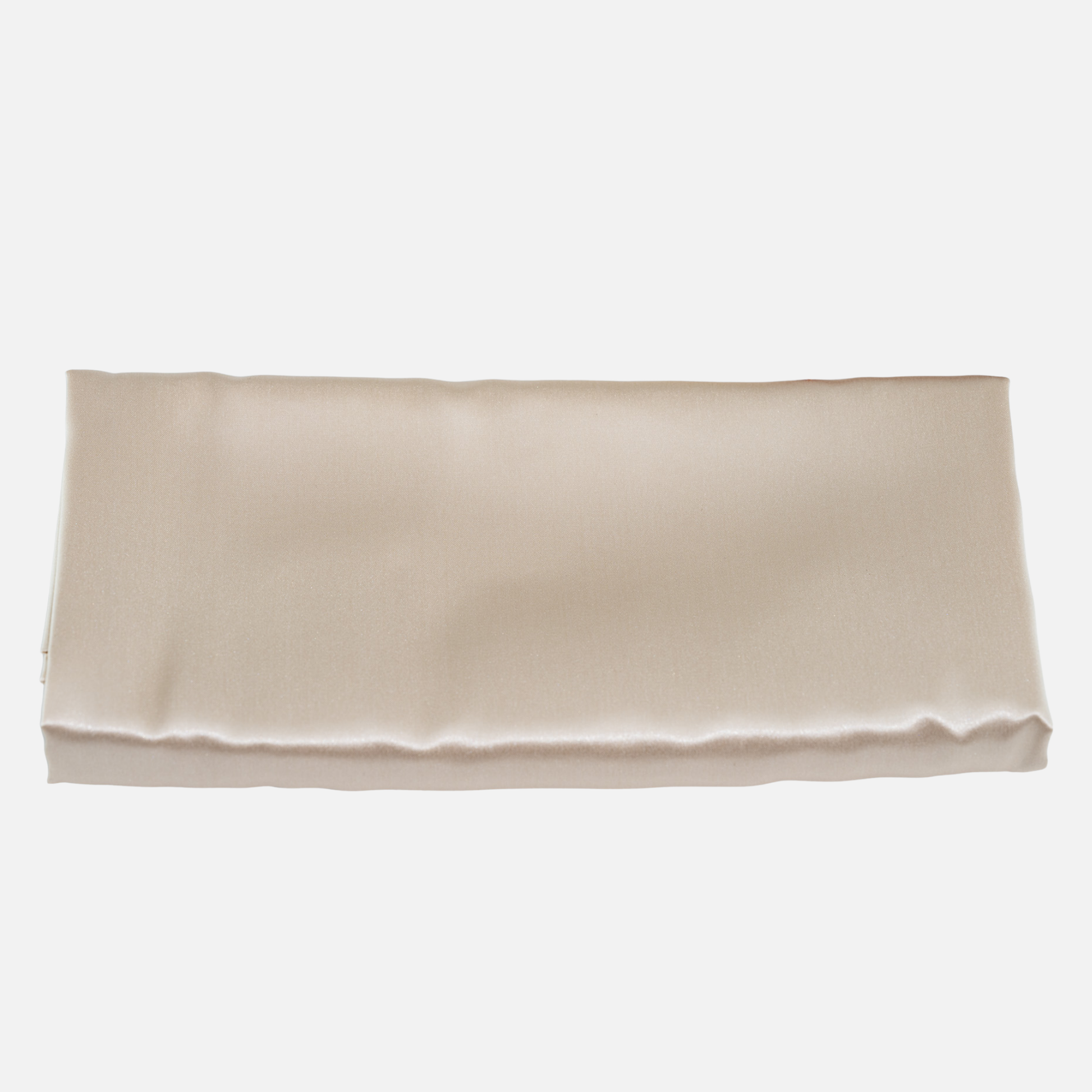Taie d'oreiller en soie 22 Momme couleur champagne 65x65 pliée