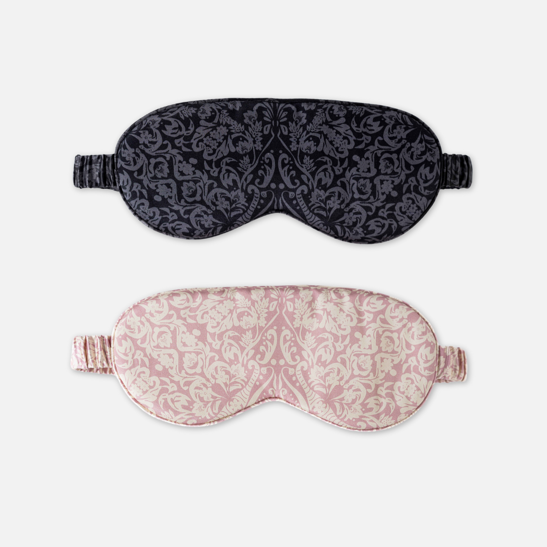Coffret Duo Masques de sommeil en soie vintage.