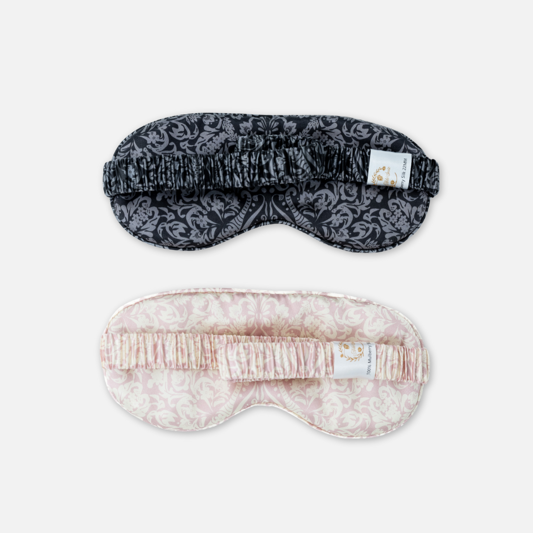 Coffret Duo Masques de sommeil en soie vintage.